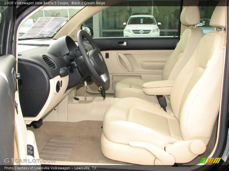 Black / Cream Beige 2008 Volkswagen New Beetle S Coupe