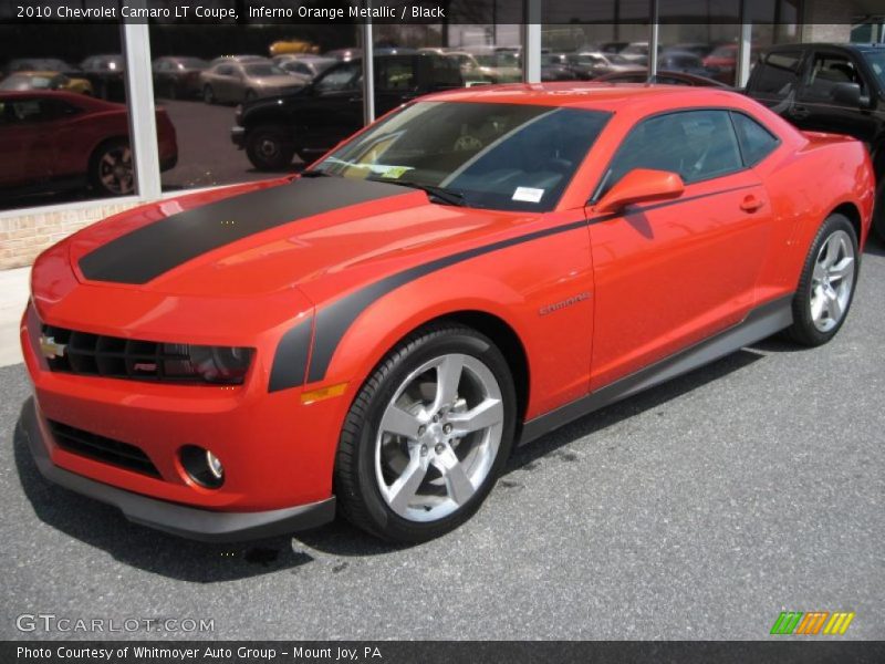 Inferno Orange Metallic / Black 2010 Chevrolet Camaro LT Coupe