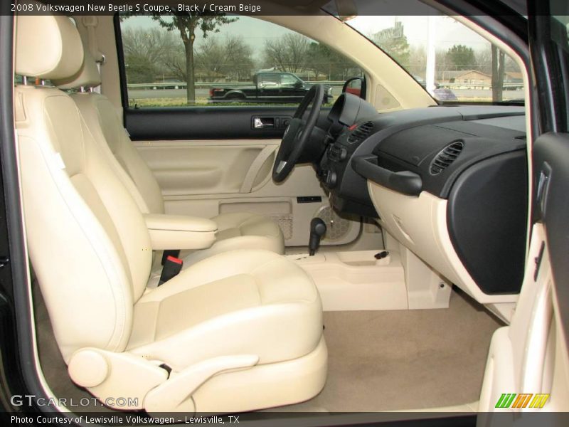 Black / Cream Beige 2008 Volkswagen New Beetle S Coupe