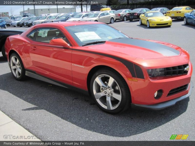 Inferno Orange Metallic / Black 2010 Chevrolet Camaro LT Coupe