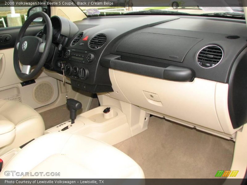Black / Cream Beige 2008 Volkswagen New Beetle S Coupe