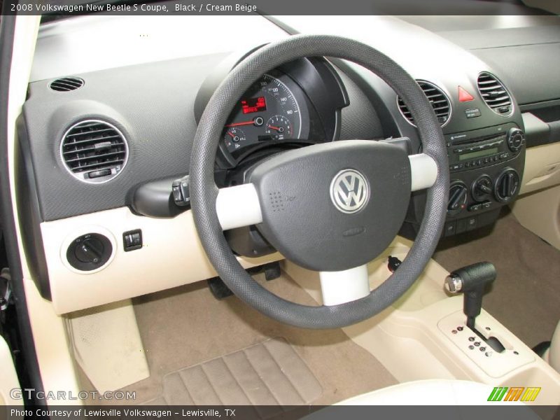 Black / Cream Beige 2008 Volkswagen New Beetle S Coupe