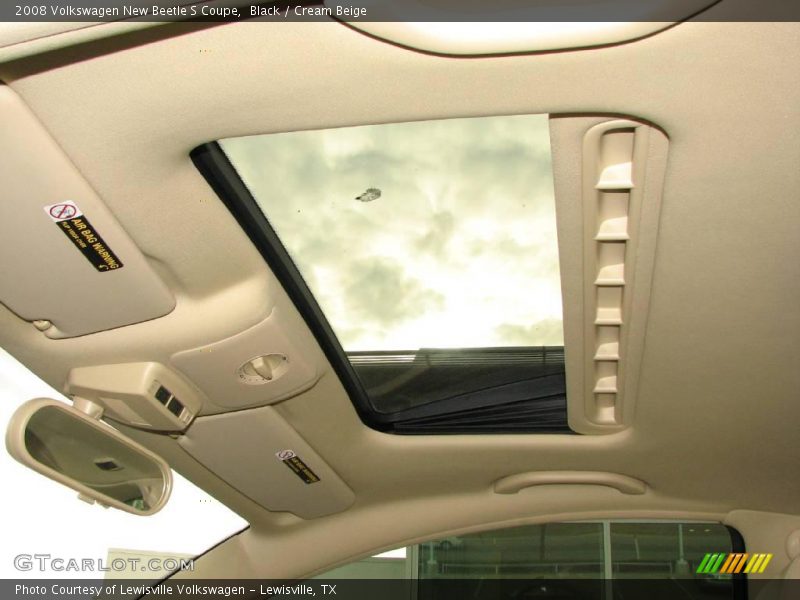 Black / Cream Beige 2008 Volkswagen New Beetle S Coupe