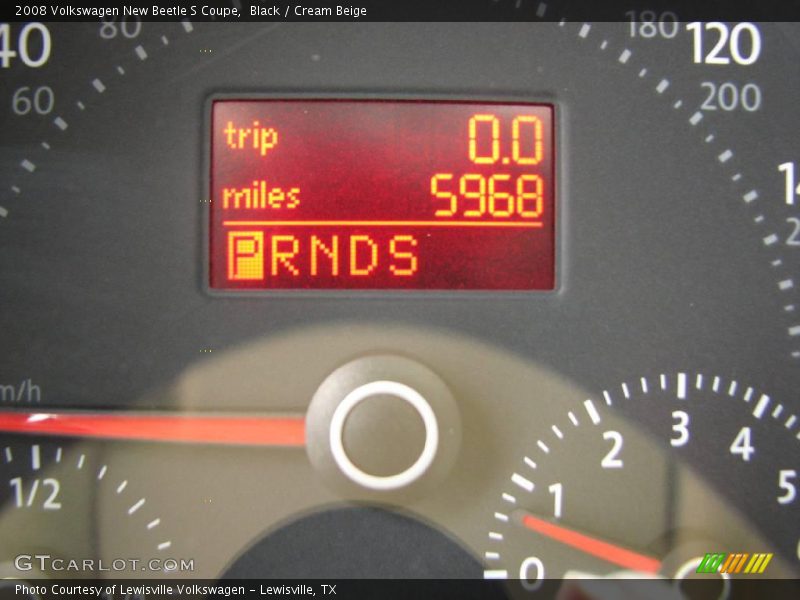 Black / Cream Beige 2008 Volkswagen New Beetle S Coupe