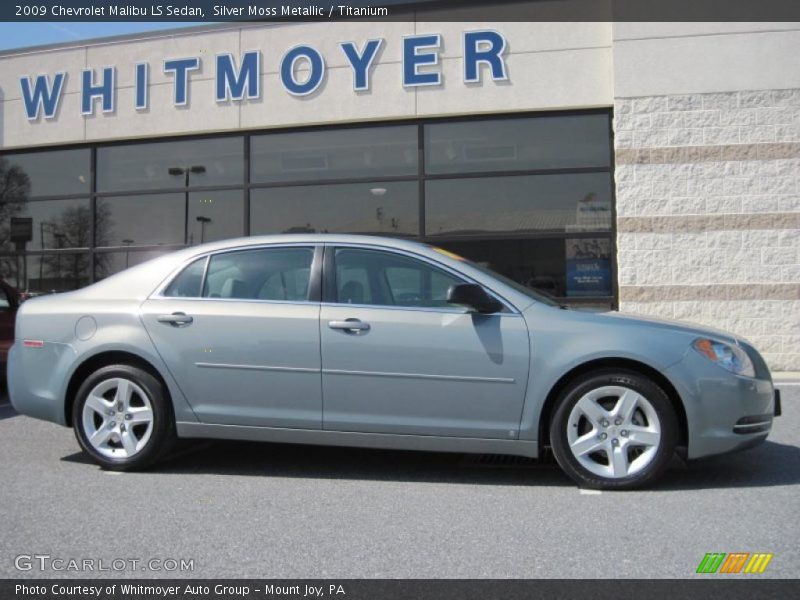 Silver Moss Metallic / Titanium 2009 Chevrolet Malibu LS Sedan
