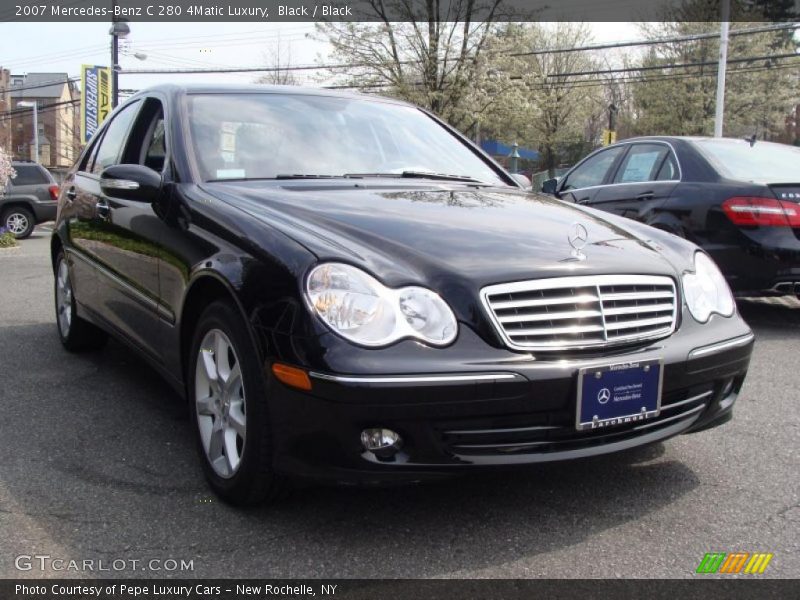 Black / Black 2007 Mercedes-Benz C 280 4Matic Luxury
