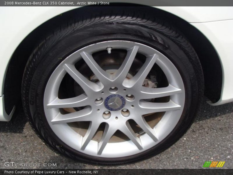 Arctic White / Stone 2008 Mercedes-Benz CLK 350 Cabriolet