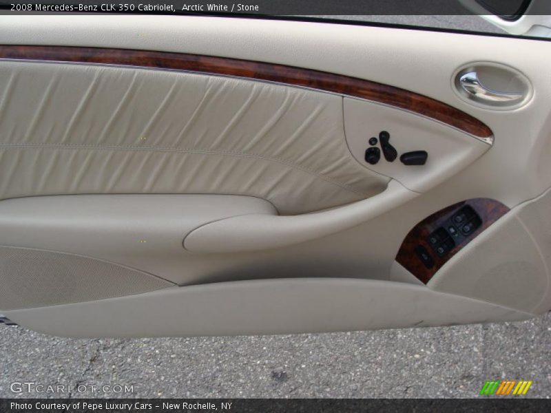 Arctic White / Stone 2008 Mercedes-Benz CLK 350 Cabriolet
