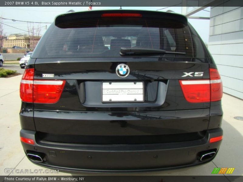 Black Sapphire Metallic / Tobacco 2007 BMW X5 4.8i