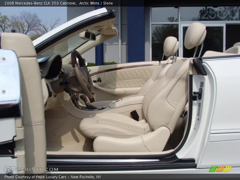 Arctic White / Stone 2008 Mercedes-Benz CLK 350 Cabriolet
