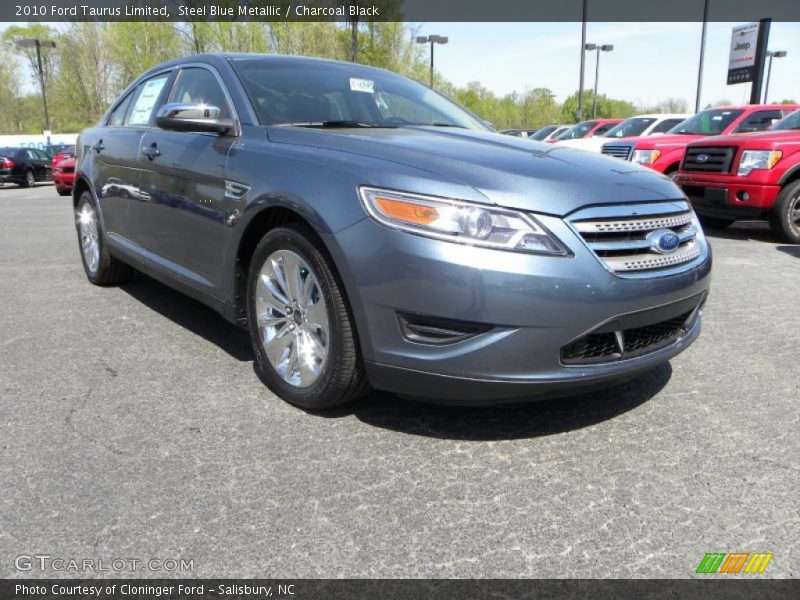 Steel Blue Metallic / Charcoal Black 2010 Ford Taurus Limited