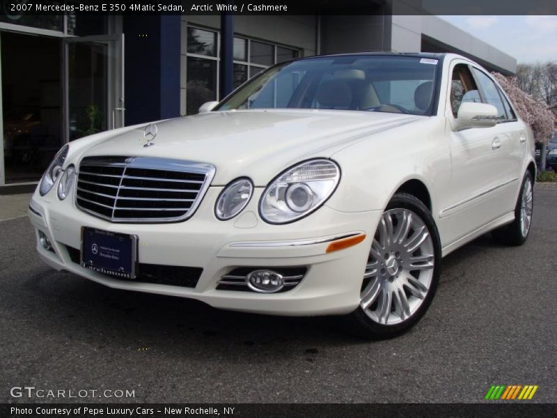 Arctic White / Cashmere 2007 Mercedes-Benz E 350 4Matic Sedan