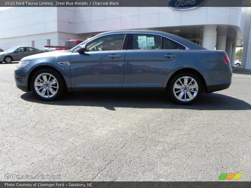 Steel Blue Metallic / Charcoal Black 2010 Ford Taurus Limited