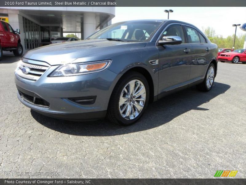 Steel Blue Metallic / Charcoal Black 2010 Ford Taurus Limited
