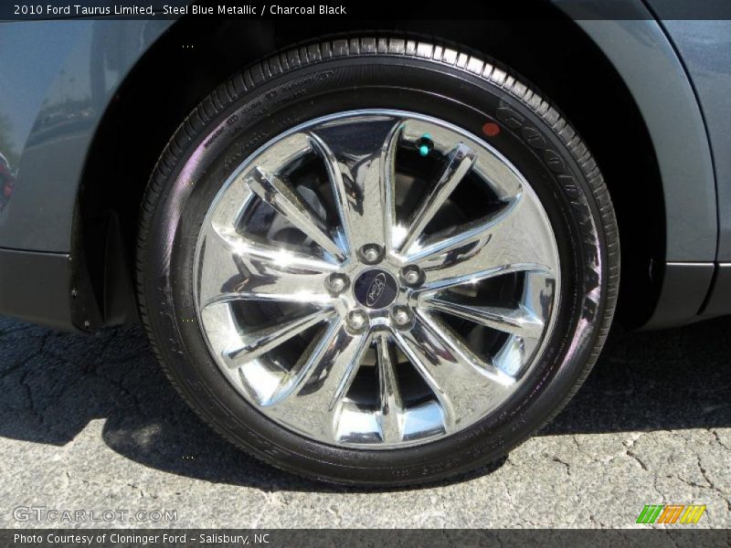 Steel Blue Metallic / Charcoal Black 2010 Ford Taurus Limited