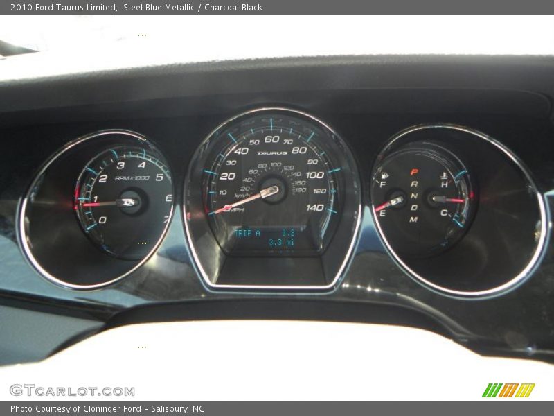 Steel Blue Metallic / Charcoal Black 2010 Ford Taurus Limited
