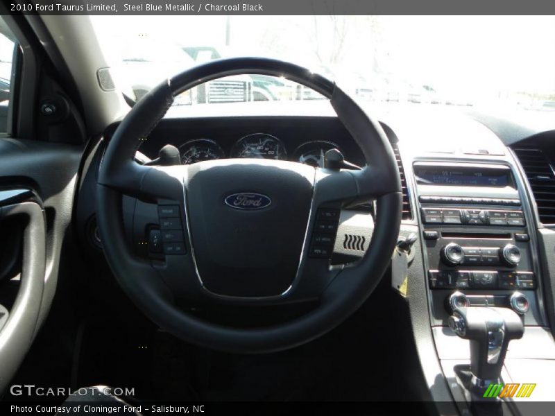 Steel Blue Metallic / Charcoal Black 2010 Ford Taurus Limited