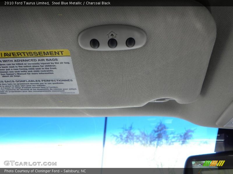 Steel Blue Metallic / Charcoal Black 2010 Ford Taurus Limited