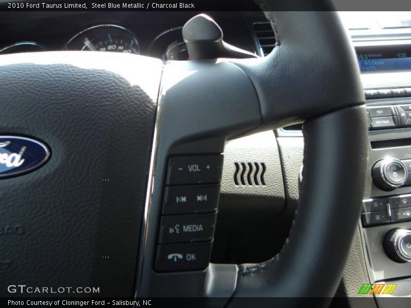 Steel Blue Metallic / Charcoal Black 2010 Ford Taurus Limited