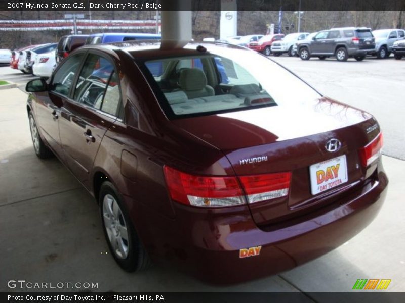 Dark Cherry Red / Beige 2007 Hyundai Sonata GLS