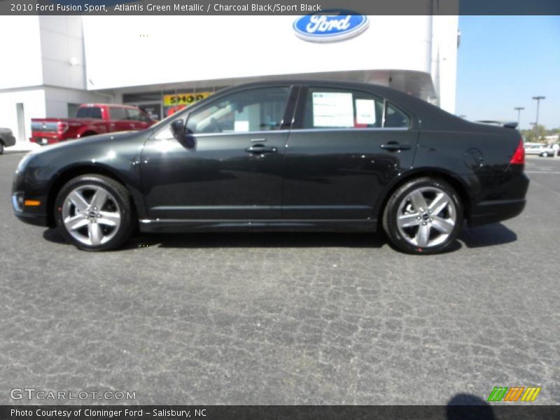 Atlantis Green Metallic / Charcoal Black/Sport Black 2010 Ford Fusion Sport