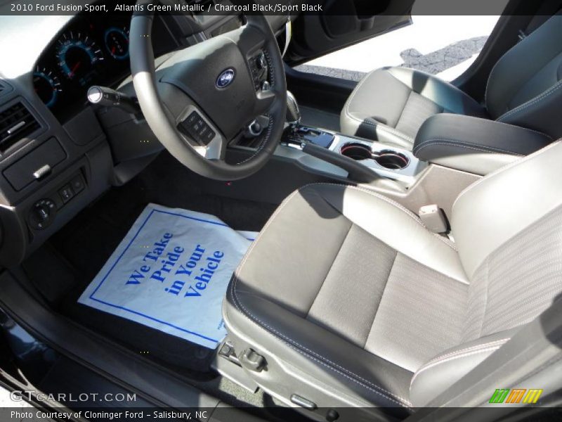 Atlantis Green Metallic / Charcoal Black/Sport Black 2010 Ford Fusion Sport