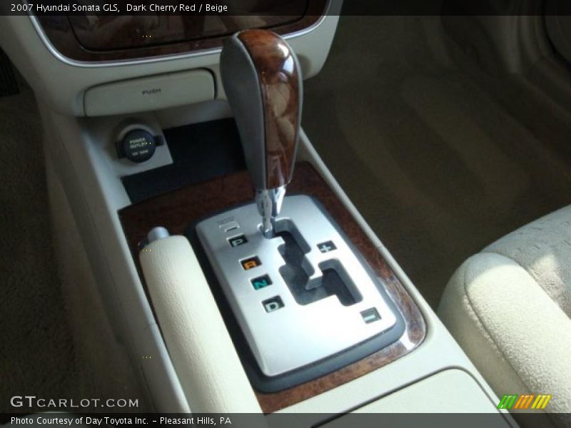 Dark Cherry Red / Beige 2007 Hyundai Sonata GLS