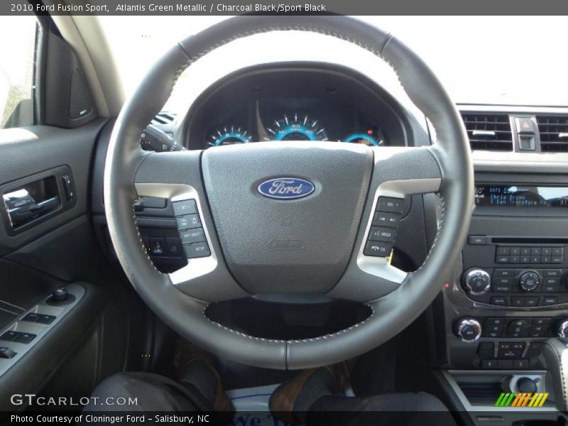 Atlantis Green Metallic / Charcoal Black/Sport Black 2010 Ford Fusion Sport