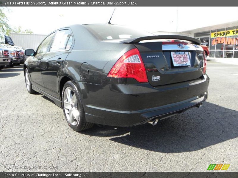 Atlantis Green Metallic / Charcoal Black/Sport Black 2010 Ford Fusion Sport