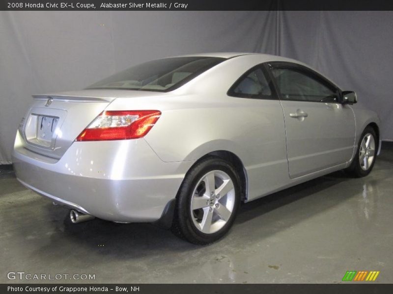 Alabaster Silver Metallic / Gray 2008 Honda Civic EX-L Coupe