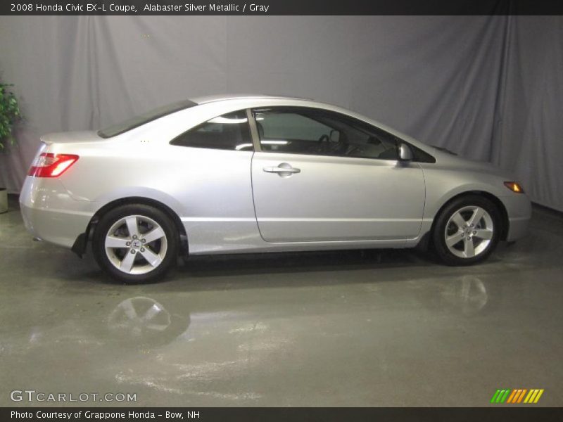 Alabaster Silver Metallic / Gray 2008 Honda Civic EX-L Coupe