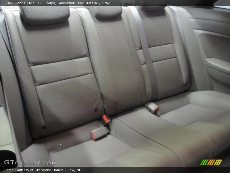 Alabaster Silver Metallic / Gray 2008 Honda Civic EX-L Coupe