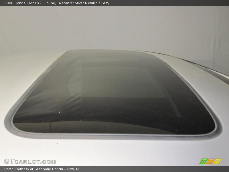 Alabaster Silver Metallic / Gray 2008 Honda Civic EX-L Coupe