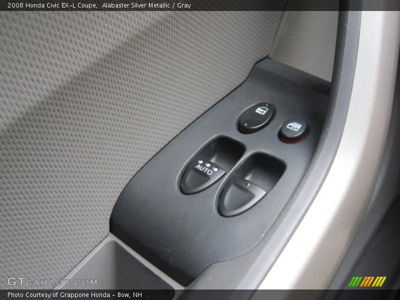 Alabaster Silver Metallic / Gray 2008 Honda Civic EX-L Coupe
