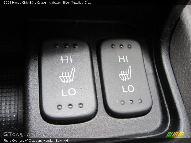 Alabaster Silver Metallic / Gray 2008 Honda Civic EX-L Coupe