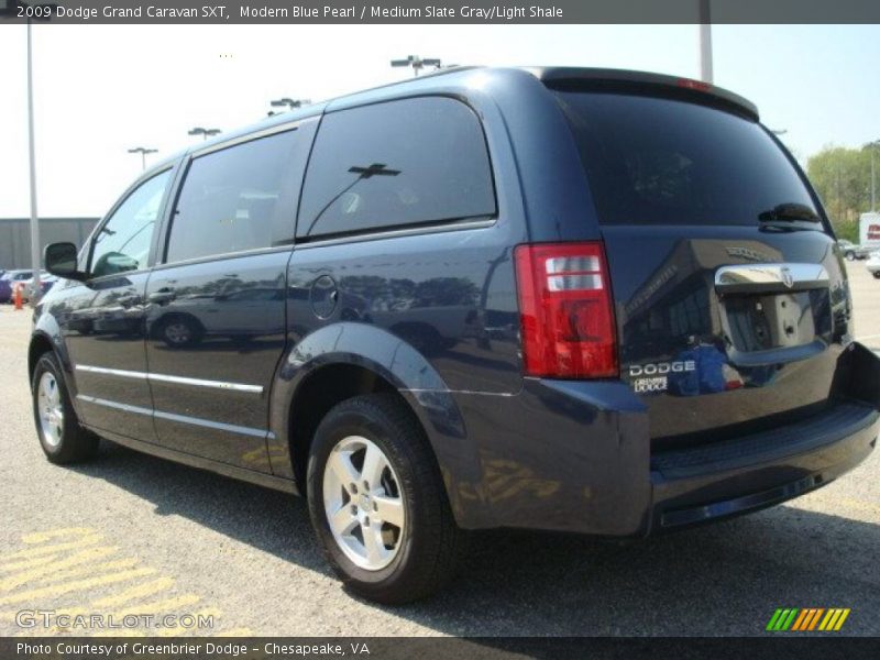 Modern Blue Pearl / Medium Slate Gray/Light Shale 2009 Dodge Grand Caravan SXT