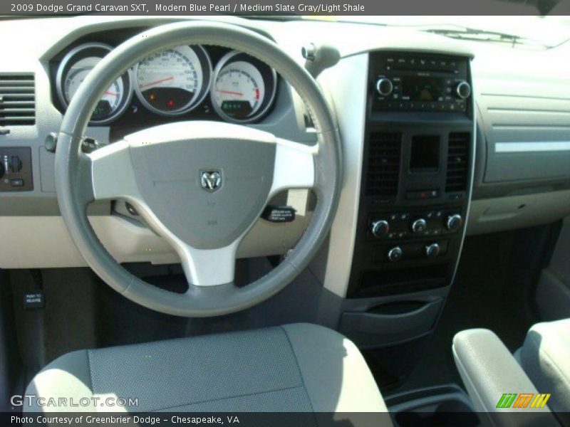 Modern Blue Pearl / Medium Slate Gray/Light Shale 2009 Dodge Grand Caravan SXT