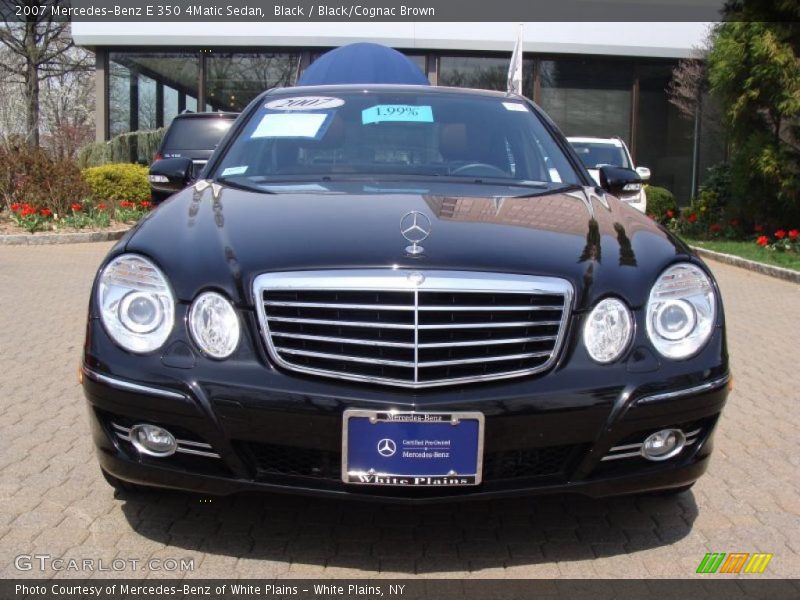 Black / Black/Cognac Brown 2007 Mercedes-Benz E 350 4Matic Sedan
