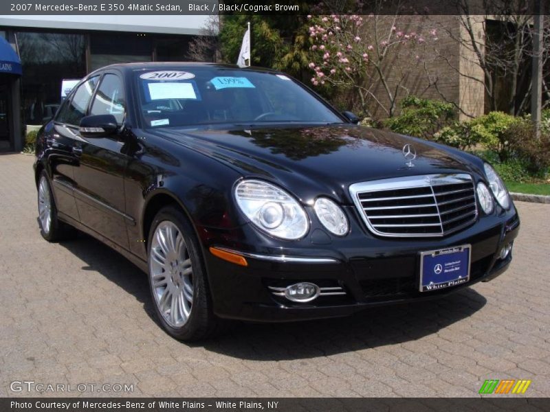 Black / Black/Cognac Brown 2007 Mercedes-Benz E 350 4Matic Sedan