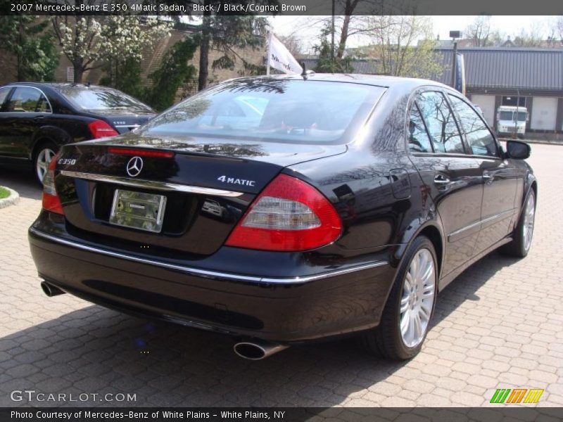 Black / Black/Cognac Brown 2007 Mercedes-Benz E 350 4Matic Sedan