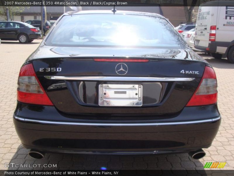 Black / Black/Cognac Brown 2007 Mercedes-Benz E 350 4Matic Sedan