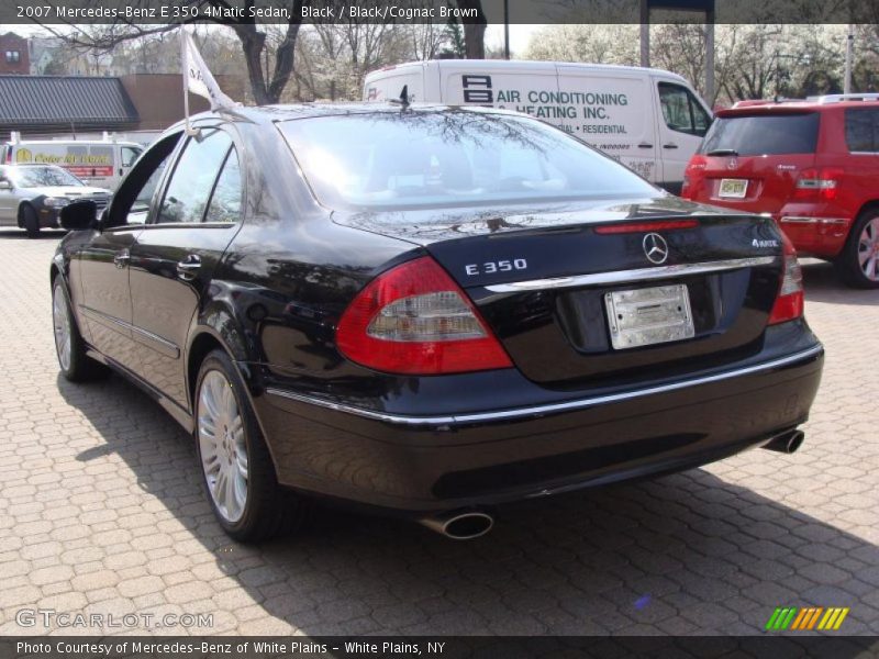 Black / Black/Cognac Brown 2007 Mercedes-Benz E 350 4Matic Sedan