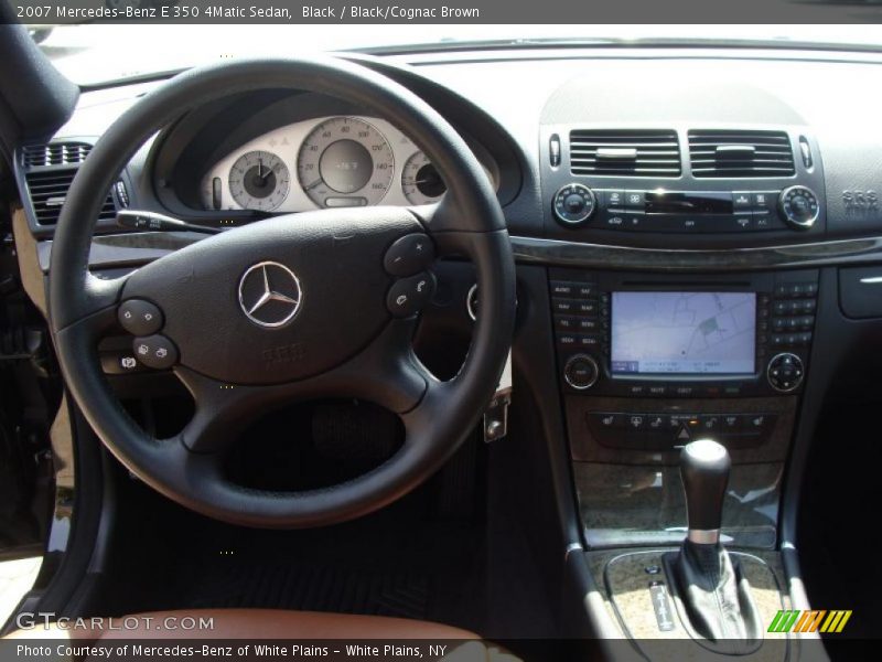 Black / Black/Cognac Brown 2007 Mercedes-Benz E 350 4Matic Sedan