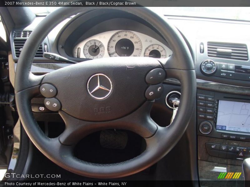 Black / Black/Cognac Brown 2007 Mercedes-Benz E 350 4Matic Sedan
