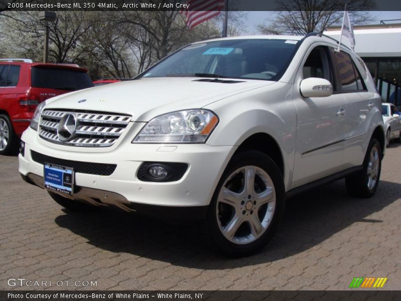 Arctic White / Ash Grey 2008 Mercedes-Benz ML 350 4Matic