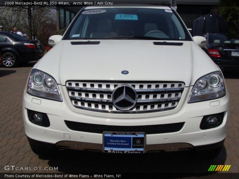 Arctic White / Ash Grey 2008 Mercedes-Benz ML 350 4Matic