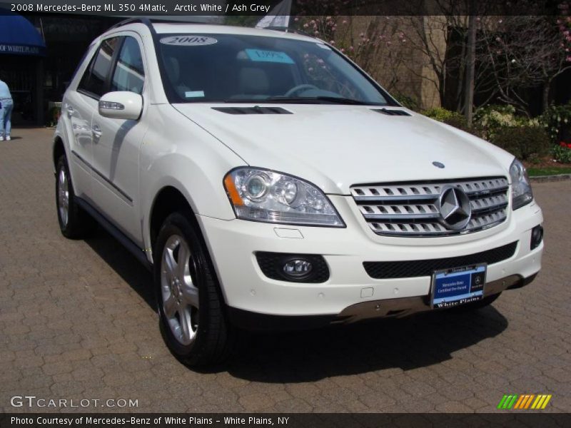 Arctic White / Ash Grey 2008 Mercedes-Benz ML 350 4Matic