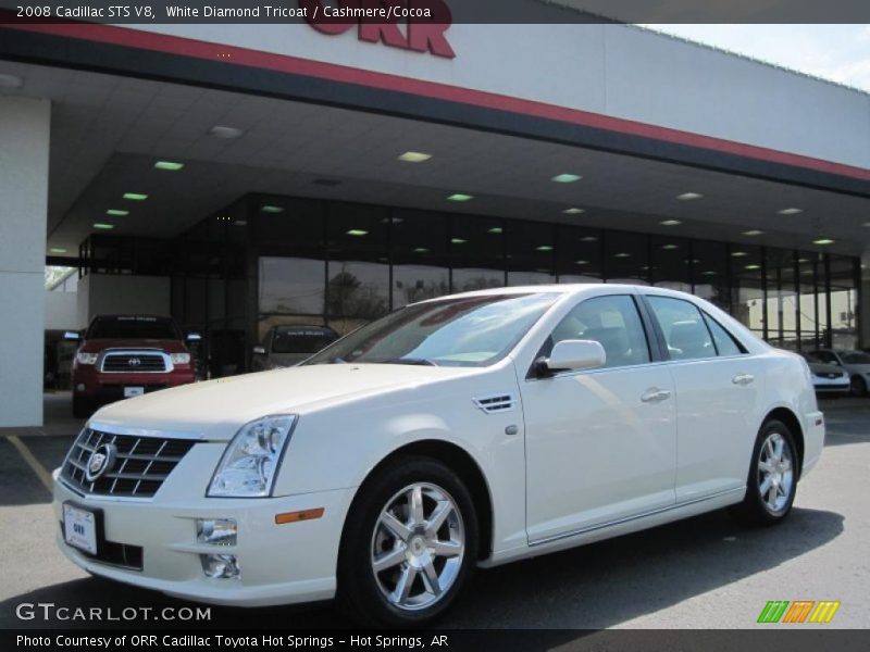 White Diamond Tricoat / Cashmere/Cocoa 2008 Cadillac STS V8