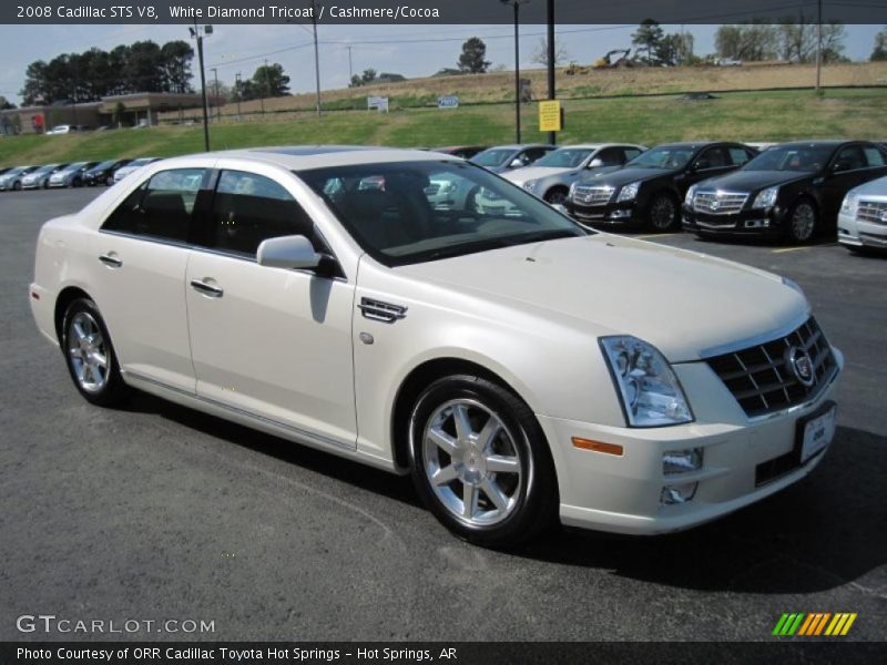 White Diamond Tricoat / Cashmere/Cocoa 2008 Cadillac STS V8