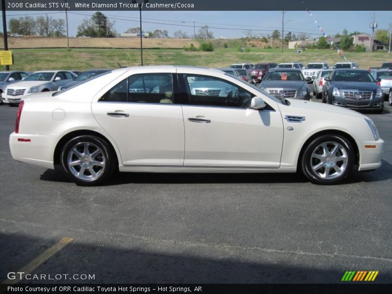 White Diamond Tricoat / Cashmere/Cocoa 2008 Cadillac STS V8